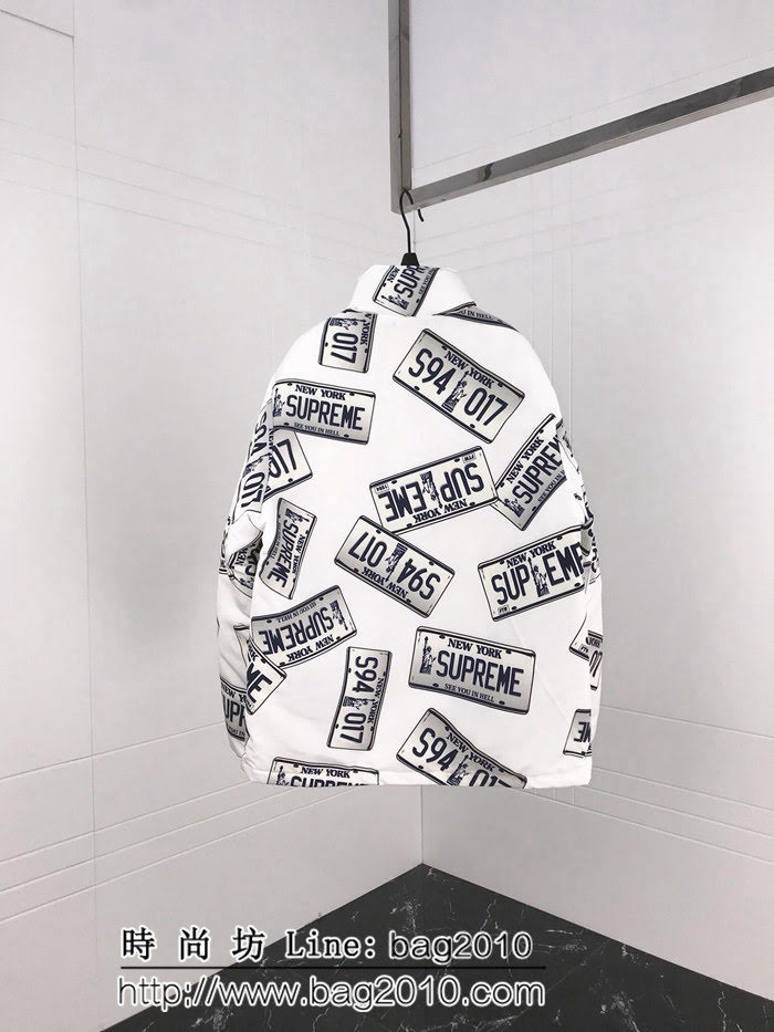 SUPREME 18Aw SuP車牌 麵包羽絨服 超級厚重 防風斜紋純棉 羽絨服 男女同款 ydi2562